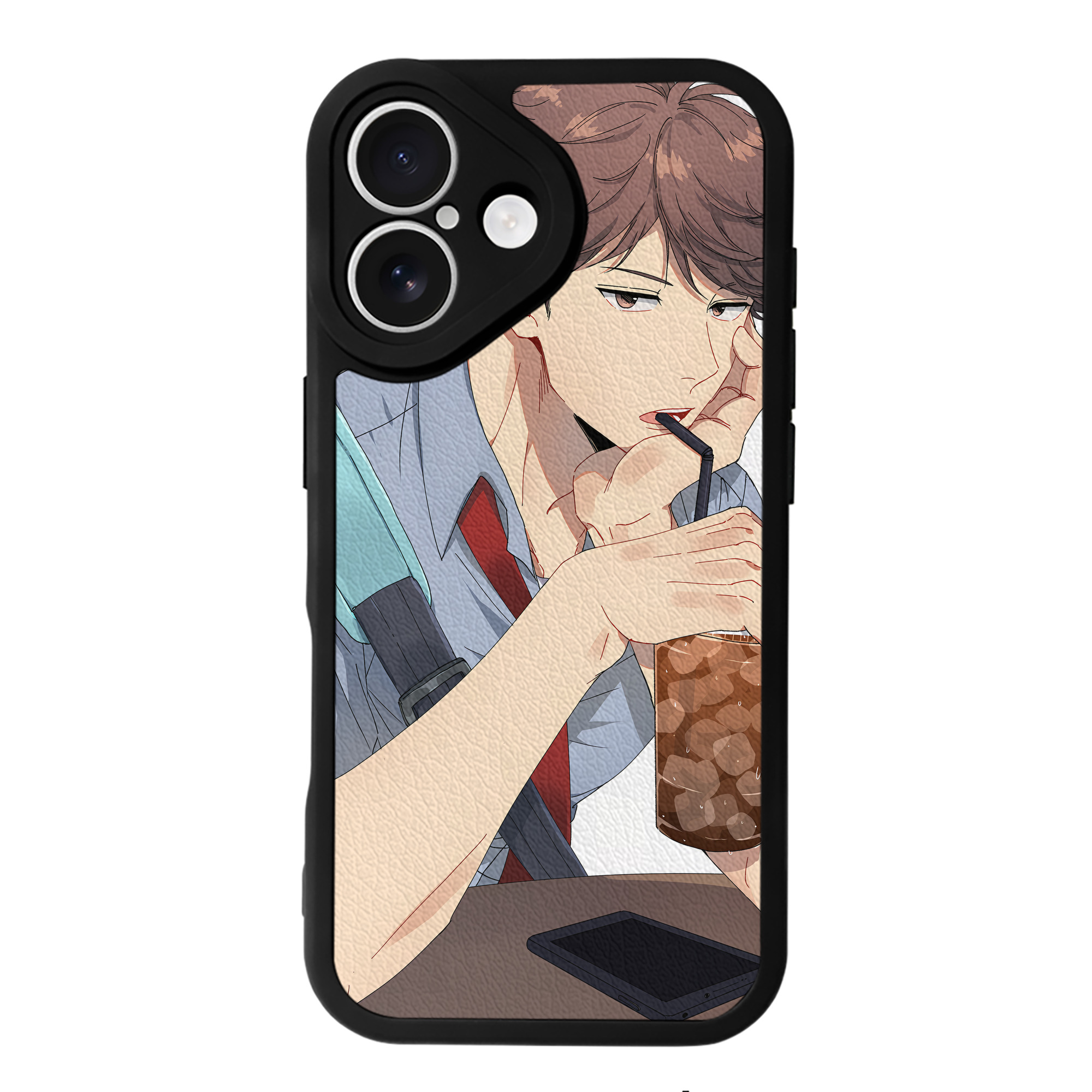 （画像用） ハイキュー!! Haikyu!! 【iPhone 16シリーズ対応】シリコンスマホケース（レザー調） 材質：シリコン